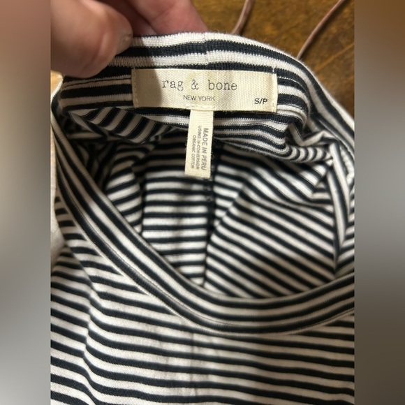 Rag & Bone Striped Tee Organic Pima Cotton Dress - Picture 8 of 12